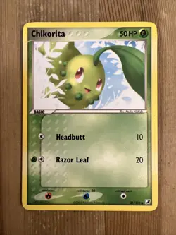 Pokemon TCG Chikorita EX Unseen Forces 51/115 Regular Common VLP - Image 1