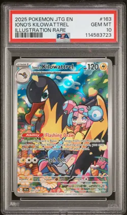 Pokemon 2025 Iono's Kilowattrel 163/159 Sv09: Journey Together PSA 10 Low Pop - Image 1