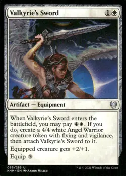 Valkyrie's Sword 036/285 Kaldheim MTG Magic the Gathering card - Image 1