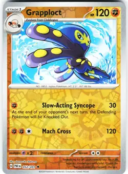 GRAPPLOCT 052/091 - POKEMON PALDEAN FATES REVERSE HOLO - NM UNCOMMON - Image 1