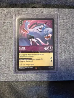 Disney Lorcana TCG Azurite Sea Genie Wish Fulfilled 53/204 Rare Nonfoil Card - Image 1