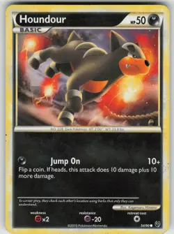 Houndour 54/90 Common HGSS Undaunted Pokemon Heavily Played - Image 1