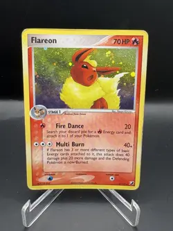 Flareon 5/115 Holo Rare EX Unseen Forces Pokemon TCG 2005 HP Eeveelution - Image 1