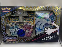 Pokemon Crown Zenith Unown v Lugia v Special Collection Trading Card Game - Image 1