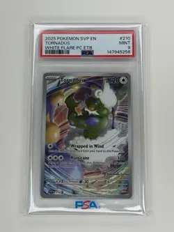 PSA 9 Mint 2025 Tornadus Pokemon Center Stamped #210 White Flare - Image 1