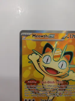 🔥 2026 POKEMON MEOWTH EX FULL ART# 107/088 MEGA EVOLUTION PERFECT ORDER - Image 2