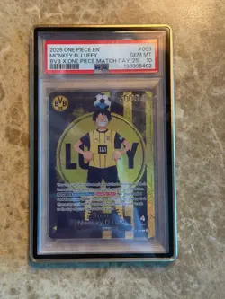 One Piece 2025 Promos BVB Matchday 2025 #003 Monkey D. Luffy PSA 10 - Image 2