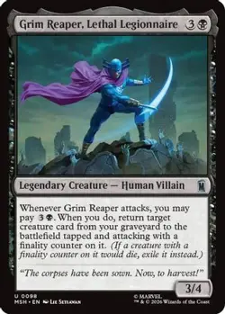 Grim Reaper, Lethal Legionnaire 98 Marvel Super Heroes MTG NM/M - Image 3