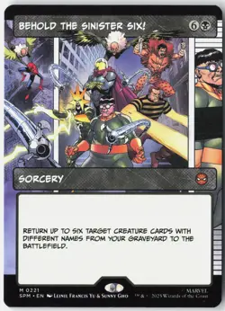 Behold the Sinister Six! (Borderless) 221 Marvel's Spider-Man MTG NM - Image 1