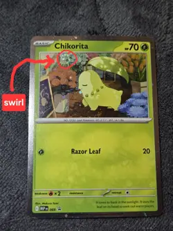 🌀swirl Chikorita MEP 069 - NM Pokemon Perfect Order Cosmos Holo Promo - Image 1