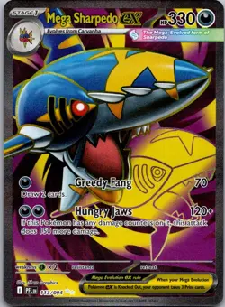 Mega Sharpedo ex 113/094 Ultra Rare Phantasmal Flames Pokemon Holo Near Mint - Image 1