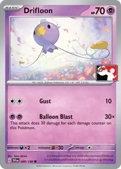 1x Drifloon (Cosmos Holo, #089/198) - Holofoi NM Eng Pokemon - Prize Pack Series - Image 1