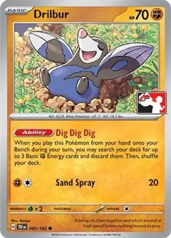 1x Drilbur (Cosmos Holo, #085/162) - Holofoil NM Eng Pokemon - Prize Pack Series - Image 1