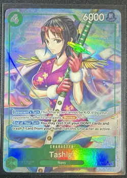 Bandai One Piece Card Game Tashigi Foil Parallel Alt Art Lot 2 EB03/ST06 - Image 2