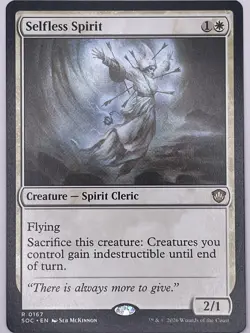 Selfless Spirit 167, Rare MTG Commander: Secrets of Strixhaven SOC (Regular) - Image 1