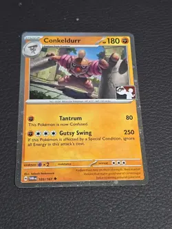 Conkeldurr 105/167 Play Pokemon Prize Pack Stamped Cosmo Holo - Image 1
