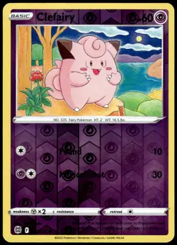 Clefairy 053/172 Brilliant Stars Reverse Holo Common LP Pokemon 2022 - Image 1