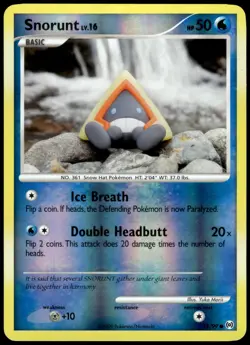 Snorunt 75/99 Arceus Reverse Holo Common LP Pokemon 2009 - Image 1
