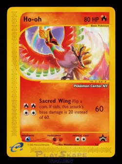 Pokemon Card Ho-oh 52 Wizards Black Star Vintage WOTC Promo E-Reader LP 2002 - Image 1