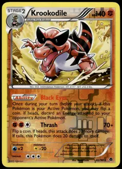 Krookodile 62/98 Emerging Powers Reverse Holo Rare NM Pokemon 2011 - Image 1