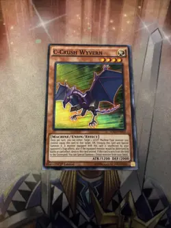 Yugioh C-Crush Wyvern SDKS-EN003 Super Rare 1st Ed LP - Image 1