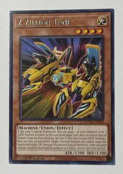 1x Z-Zillion Tank 1st Edition Rare MZTM-EN020 Yu-Gi-Oh! - Image 1