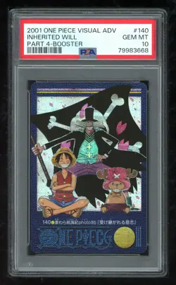 One Piece Japanese Visual Adventure 4 140 Inherited Will 2001 PSA 10 79983668 - Image 1