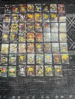 Pokemon Pikachu Mixed Card Lot @56 Holo Standard Size Card Stock Collectible - Image 1