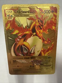 CHARIZARD DX METAL GOLD CARD 52/100 FAN MADE - Image 1