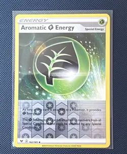 Aromatic Grass Energy 162/185 Reverse Holo NM Pokemon Card SWSH04 Vivid Voltage - Image 1