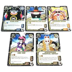 DBZ CCG BANDAi TCG Dragon ball Z Dbz Gold Warrior Card Lot Of 5 Roshi Kai Chichi - Image 1