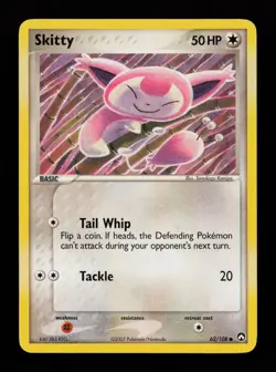 Skitty 62/108 Tomokazu Komiya Common Power Keepers Pokemon Cards - Image 1