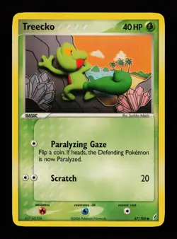 Treecko 67/100 Sachiko Adachi Common Crystal Guardians Pokemon Cards - Image 1