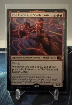 The Vision and Scarlet Witch Foil 707 Marvel Super Heroes Magic the Gathering - Image 1