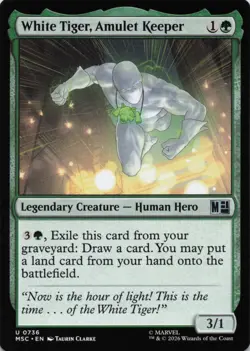 White Tiger, Amulet Keeper 736 Commander: Marvel Super Heroes MTG NM/M - Image 1