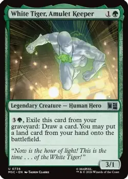 White Tiger, Amulet Keeper 736 Commander: Marvel Super Heroes MTG NM/M - Image 3