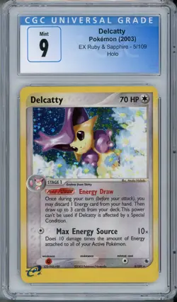 2003 Pokemon EX Ruby & Sapphire #5 Delcatty - Holo CGC/PSA 9 MINT - Image 1