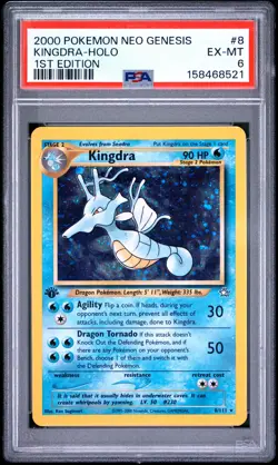 2000 POKEMON NEO GENESIS 1ST EDITION #8 KINGDRA-HOLO PSA 6 - Image 1