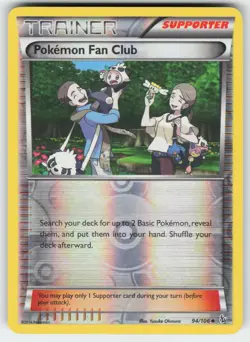 Pokemon Fan Club 94/106 Uncommon Flashfire Pokemon Reverse Holo MP - Image 1