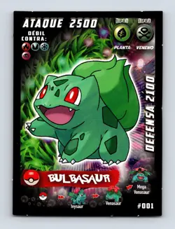 Bulbasaur 001 South America (Peru) Out of Print NM/LP Pokemon Card - Image 1