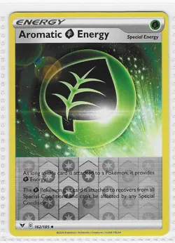 Aromatic Grass Energy 162/185 Uncommon Vivid Voltage Pokemon Reverse Holo NM - Image 1