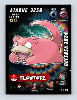 Slowpoke 079 South America (Peru) Out of Print NM/LP Pokemon Card - Image 1
