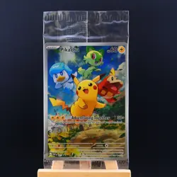 ✨Pokemon TCG Pikachu ⚡ 027 SVP Black Star Promo Full Art Holo SEALED 🤩 - Image 1