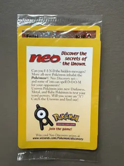 Entei #34 Reverse Holo 2001 Pokemon Neo Discovery Black Star PROMO NEW SEALED!!! - Image 1