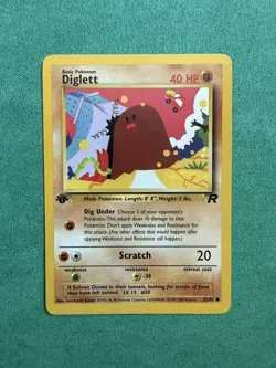 Pokemon 2000 WOTC 1st Edition Team Rocket Diglett 52/82 - Near Mint - Image 1