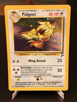 Pokemon Pidgeot 14/130 Holo Rare Base Set 2 WOTC Vintage NM/LP - Image 1