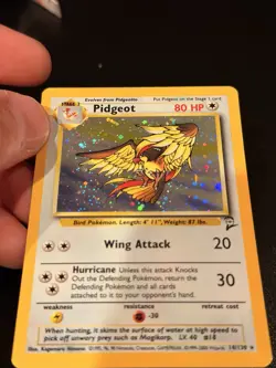Pokemon Pidgeot 14/130 Holo Rare Base Set 2 WOTC Vintage NM/LP - Image 2