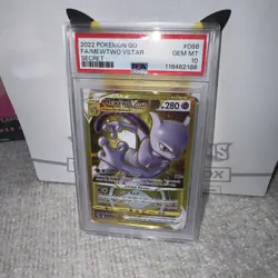 2022 Pokemon Go Mewtwo Vstar Gold Secret Rare #086/078 PSA 10 Gem Mint💎 - Image 2