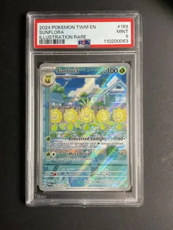 Sunflora 169 PSA 9 2024 Pokemon TWM EN Illustration Rare - Image 1