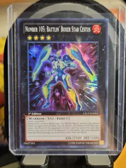 Yugioh Number 105: Battlin' Boxer Star Cestus 1st Ed Super Rare LTGY-EN051 NM - Image 1